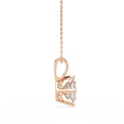 2.87 Carat Princess Solitaire Pendant