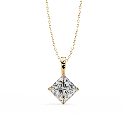 2.87 Carat Princess Solitaire Pendant
