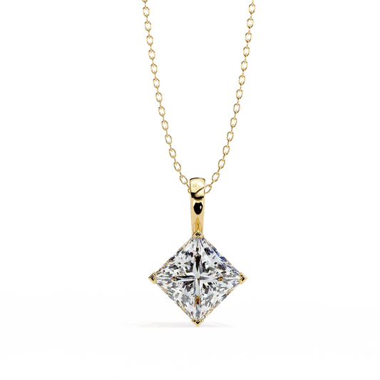 2.87 Carat Princess Solitaire Pendant