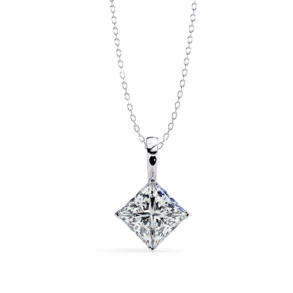 2.87 Carat Princess Solitaire Pendant