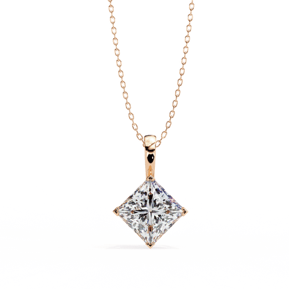 2.87 Carat Princess Solitaire Pendant