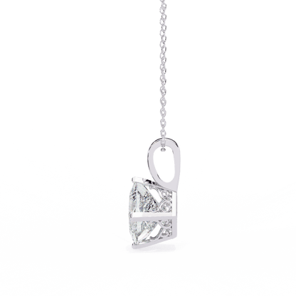 2.87 Carat Princess Solitaire Pendant