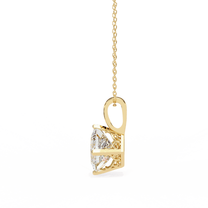 2.87 Carat Princess Solitaire Pendant