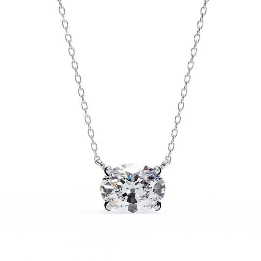 1.66 Carat Oval Solitaire Pendant