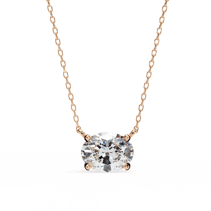 1.66 Carat Oval Solitaire Pendant