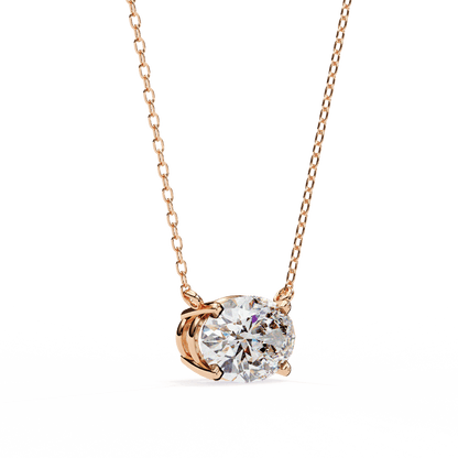1.66 Carat Oval Solitaire Pendant