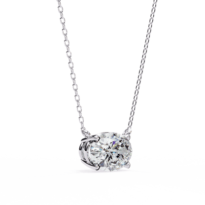 1.66 Carat Oval Solitaire Pendant