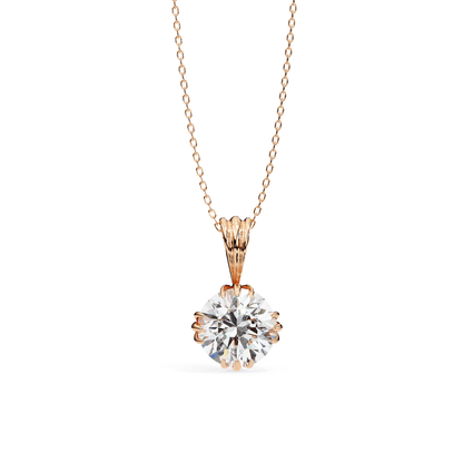 2.04 Carat Round Solitaire Pendant