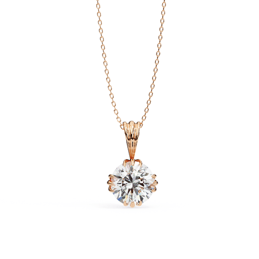 2.04 Carat Round Solitaire Pendant