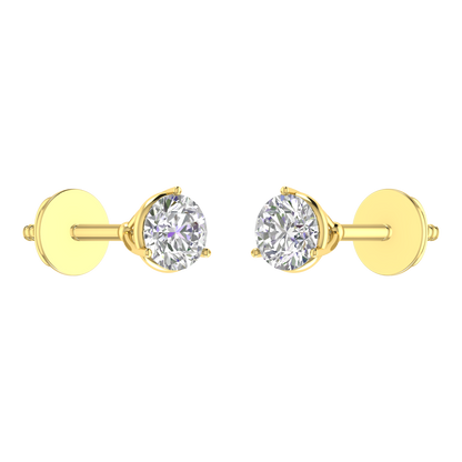 0.50 Carat 3 Prong setting Round Diamond Pendant set