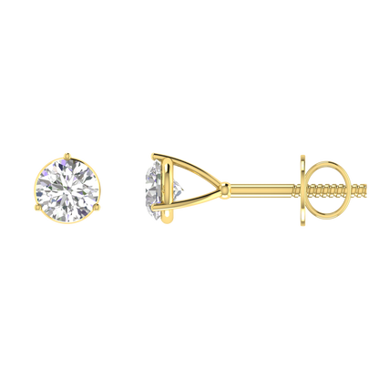 0.50 Carat 3 Prong setting Round Diamond Pendant set