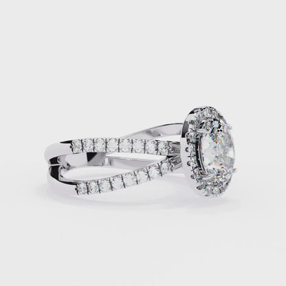 Winglets Oval 1.09 Carat Solitaire Ring