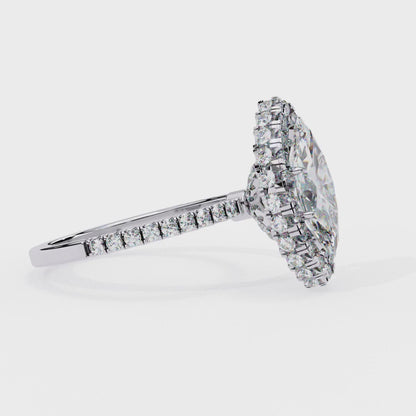 Mia Marquise Halo Solitaire Ring