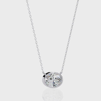 1.78 Carat Round Bezel Solitaire Pendant