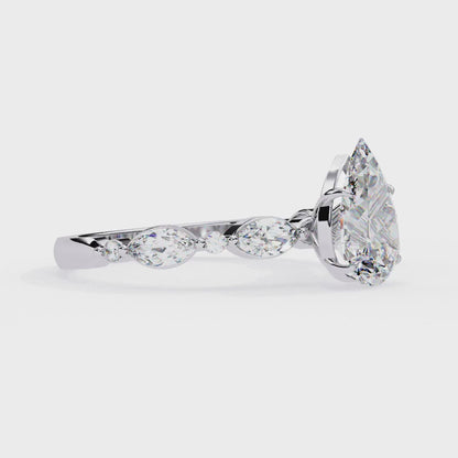 everyday Spark Pear Shape Soliatire Ring