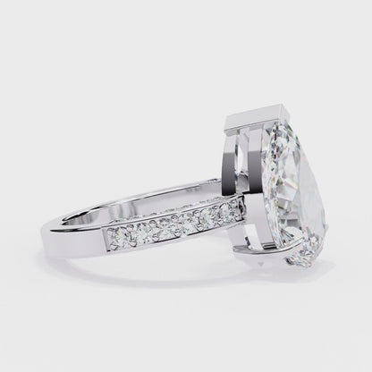 Timeless Pear Solitaire 3.07 Carat Ring