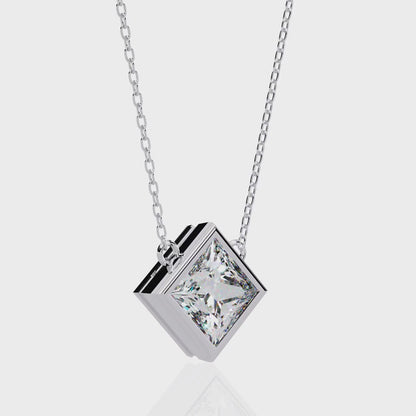 2.01 Carat Princess Solitaire Pendant