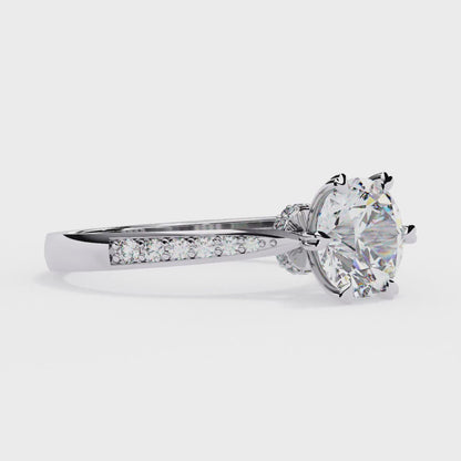 Perfect Round Solitaire Engagement Ring