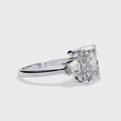 Radiant Gradeaur 3.03 Carat Solitaire Ring
