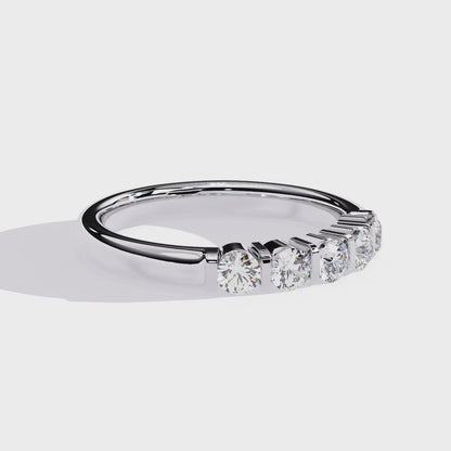 5 Studs 0.51 Carat Diamond Ring