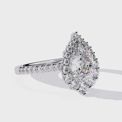 Luv Luxe 1.68 Carat Pear Solitaire Ring