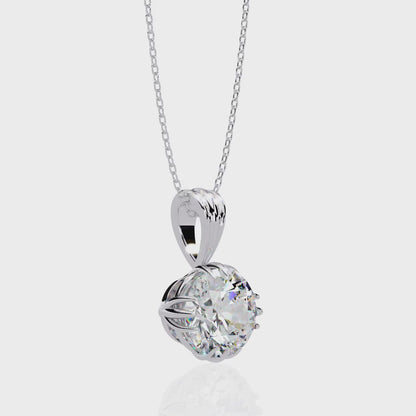 2.04 Carat Round Solitaire Pendant
