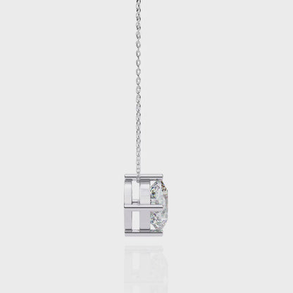 2.32 Carat Cushion Square Solitaire Pendant