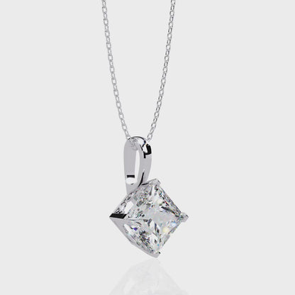2.87 Carat Princess Solitaire Pendant
