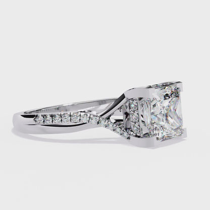 Royale Princess Cut 2.42 Carat Engagement Ring