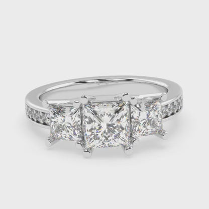 Trio of Royals Solitaire Ring