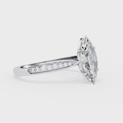 Minimalist Marquise Solitaire Ring