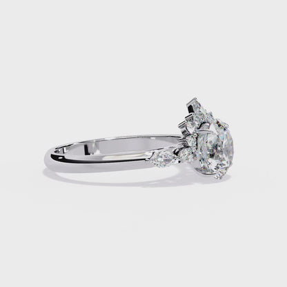 Sun Kissed 3.31 Carat Round Solitaire Engagement Ring