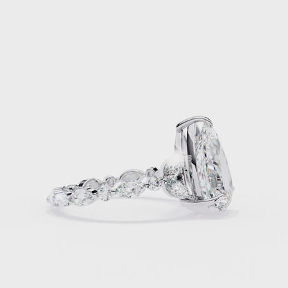 Glowdrop Pear Solitaire Engagement Ring