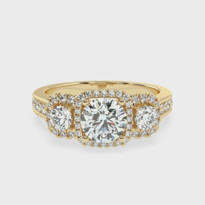 Three Stone Maricci Solitaire Ring