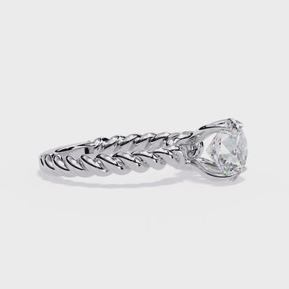 Twisted 1.92 Carat Round Solitaire Ring