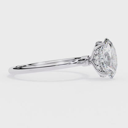 Lab Real Oval 1.2 Carat Solitaire Ring