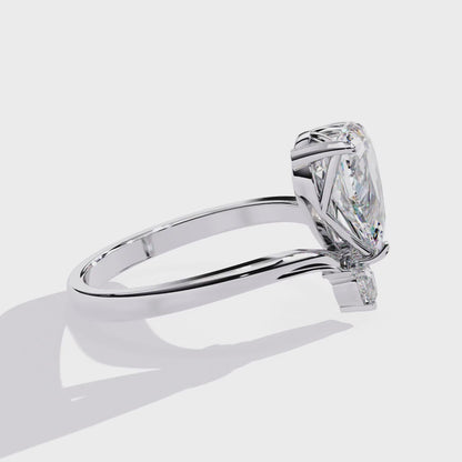 Dancing Duo Solitaire Engagement ring