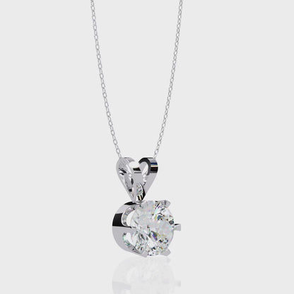 Love for Round Solitaire Pendant